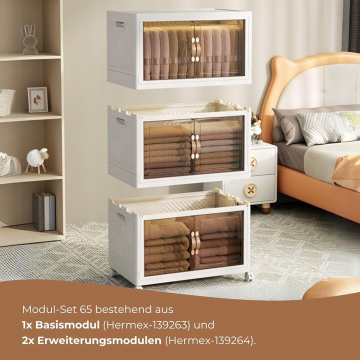 Produktbild Hermex Modul-Set 65 Vorratsschrank Aufbewahrungsbox 1 Basis 2 Erweiterungen