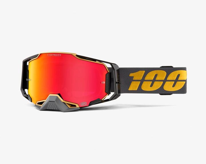 Actual product image 100% Armega HIPER Goggle Falcon 5 - Mirror Red (Yellow, Charcoal, Red)