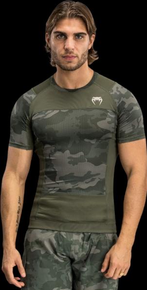 Actual product image Venum G-Fit Air Short Sleeve Rashguard Army Camo (S)