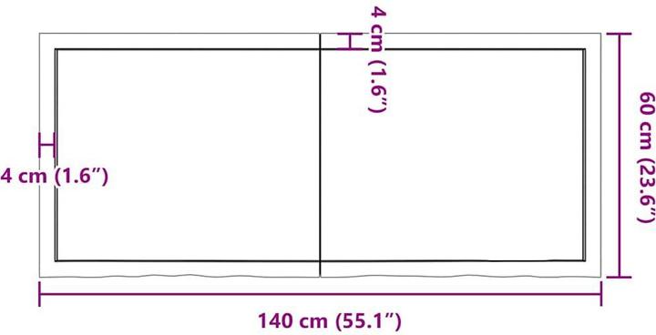 Actual product image VidaXL Saba (140 x 60 x 4 cm)