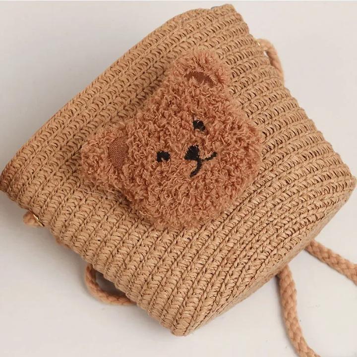 Actual product image Only-Bags.Store Shoulder Bag Summer Straw Wicker Handmade Mini Kids Crossbody Bag
