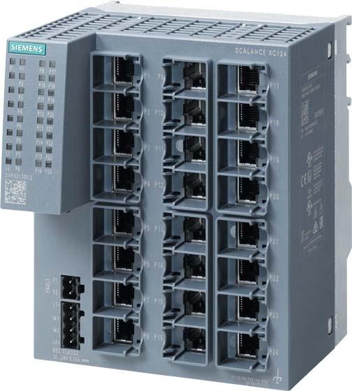 Actual product image Siemens SIEM 6GK5124-0BA00-2AC2 SCALANCE XC124, 24x 10/100MBit/s RJ45 ports