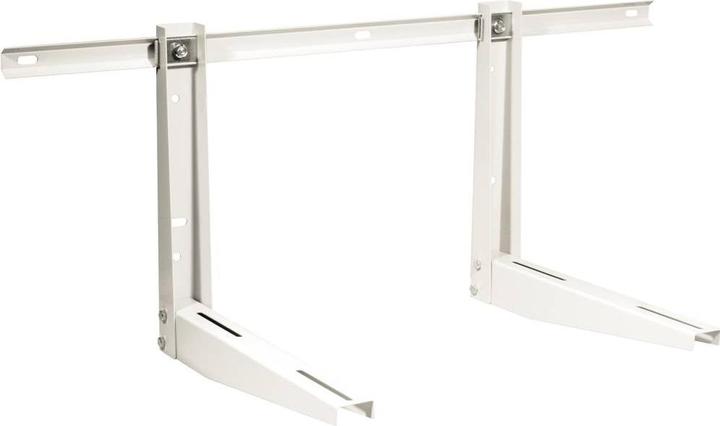Image du produit kaiserkraft Support mural pour climatiseurs split, unité extérieure, 2 montants, blanc.