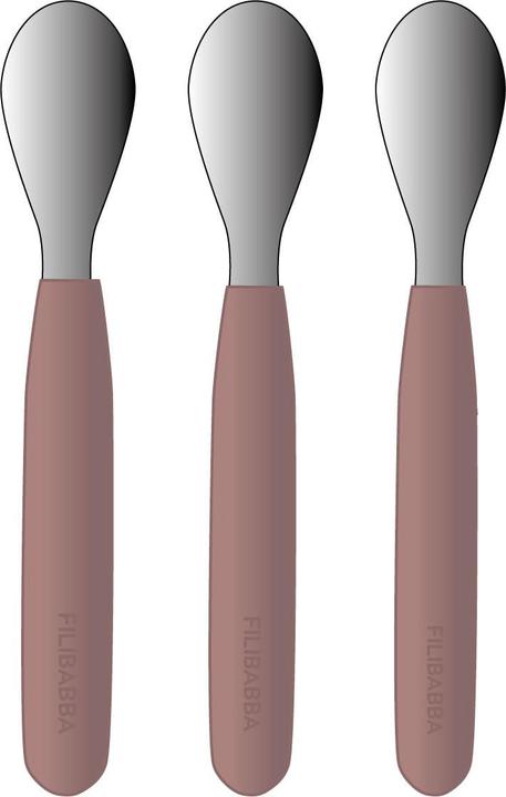 Filibabba Silikonlöffel 3er-Pack - Rose