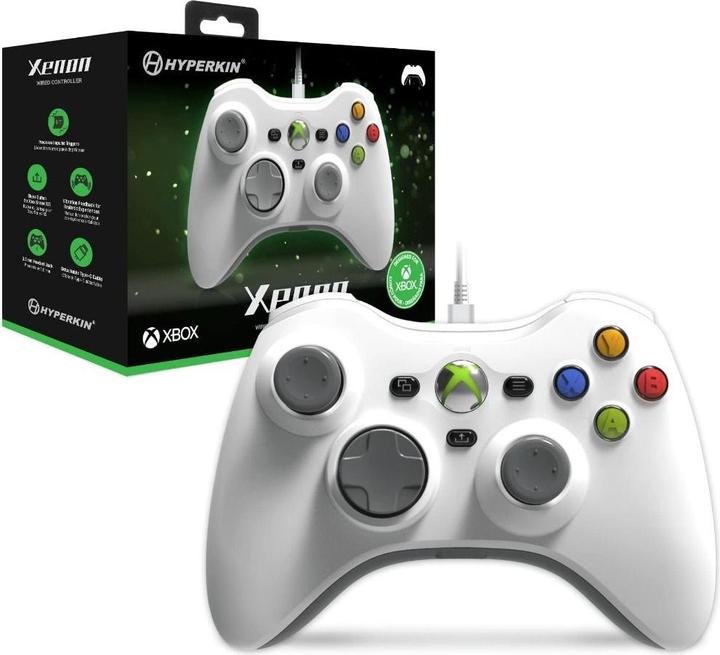Image du produit Hyperkin XB Controller Xenon Wired blanc (Xbox Series S, Xbox One S, PC, Xbox One X, Xbox Series X)