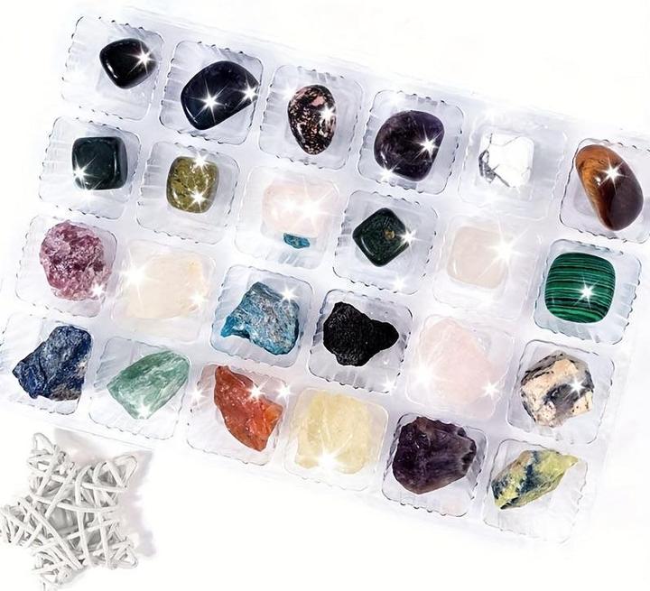 Actual product image Activity Board Christmas Advent Calendar Mysterious Crystal Gem 24 Days Christmas Countdown Calendar Gift