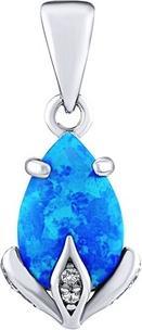 Produktbild Silvego Silver Clarissa Pendant withue Opal and Brilliance Zirconia JJJ1267PB
