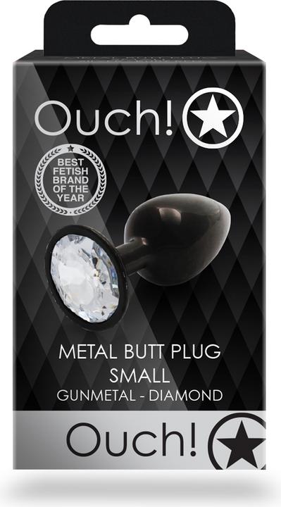 Actual product image Ouch! Round Gem Butt Plug - Small