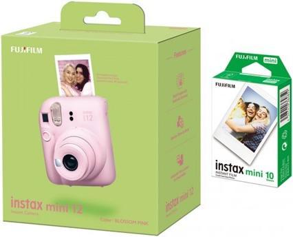 Image du produit Fujifilm Appareil photo Instax Mini 12, Blossom Pink + instax mini glossy(10pl)