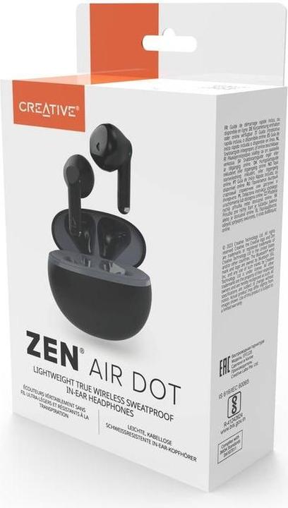 Actual product image Creative Zen Air Dot (black, Bluetooth, USB-C, ENC, IPX4) (ANC, 7 h, Cable)
