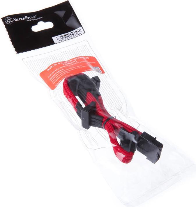 Produktbild Silverstone ATX Extension 4-4(SATA)Pin rot