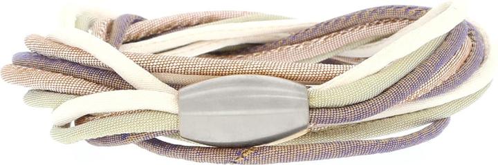 Produktbild Xen Seidenarmband braun/crème/grün mit Brillant Magnetverschluss (65 cm, Seide)