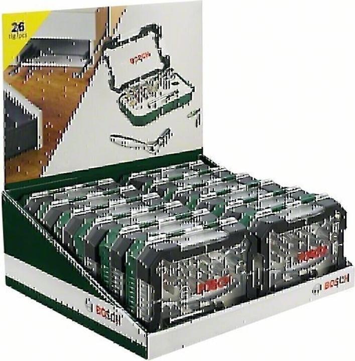Produktbild Bosch Professional Zubehör Schrauberbit- und Ratschen-Set, 26-teilig (Kreuz Phillips PH M2, Innensechsrund TX mit Loch M10, Innensechsrund TX Mit Loch M15, Innensechsrund TX mit Loch M20)
