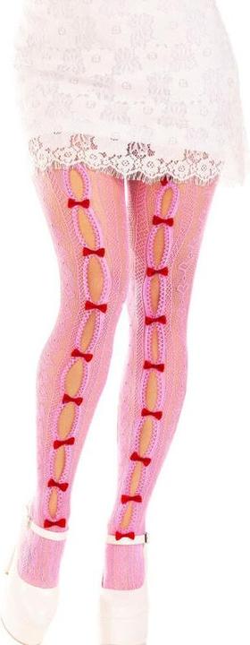 Produktbild Leg Avenue Strümpfe Mit öffnungen Herz & Schleifen Weiss (One Size)