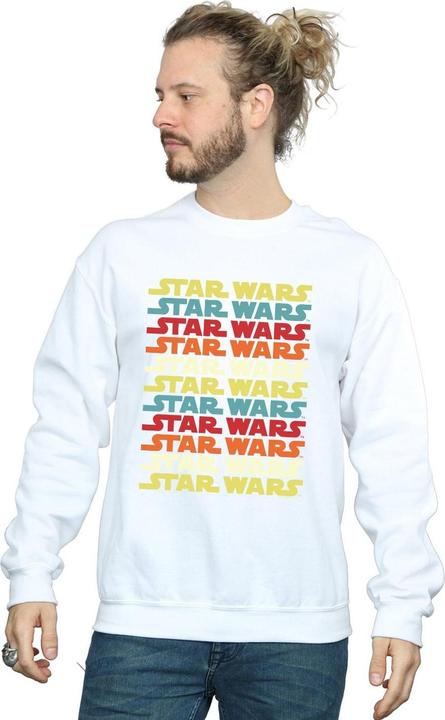 Actual product image Star Wars Mens Retro Repeat Logo Sweatshirt (XXL)