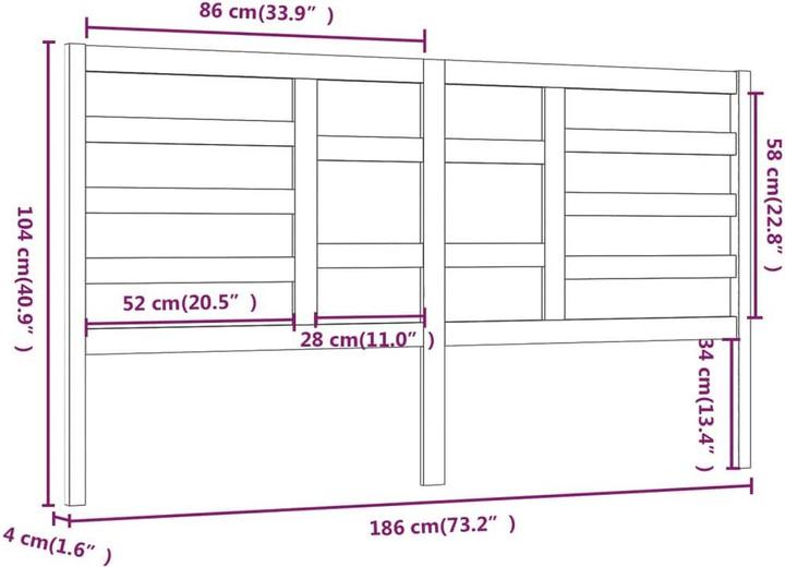 Produktbild VidaXL Edan (186 x 4 x 104 cm)