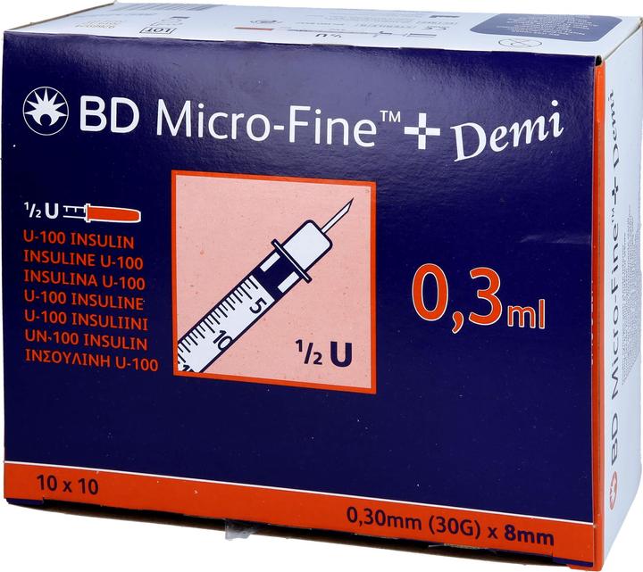 Image du produit BD U100 Seringues à insuline (Seringue d'insuline)