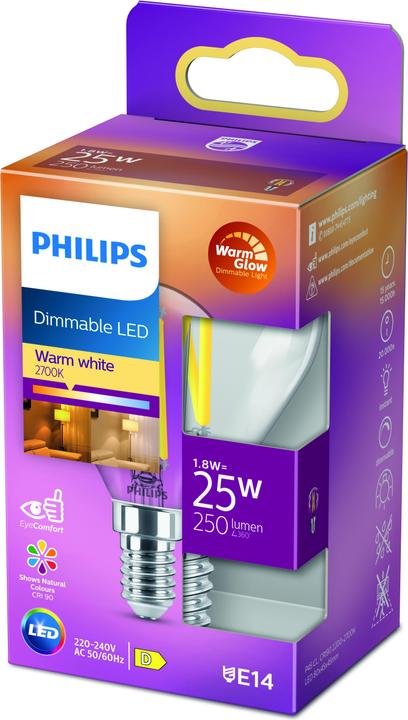 Produktbild Philips LED Lampe (E14, 2.50 W, 340 lm, 1 x, D)