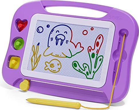 Actual product image Activity Board Magic Board Kids Magnetic Colouring Board, Colourful Erasable Magnetic Board with Magnetic Pen and