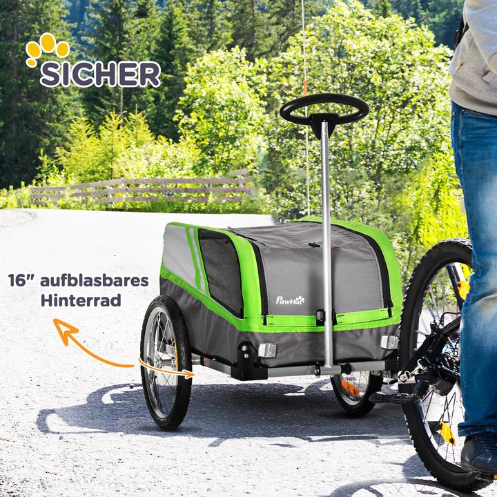 Image du produit PawHut Remorque pour chien 2 en 1 Trolley