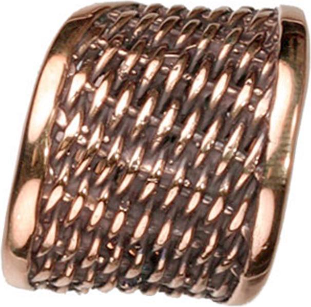 Image du produit Star Piercing Bague or rose tressée avec bord (57)