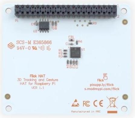 Image du produit Pi Supply Flick Pi 3D Gesture Sensor HAT