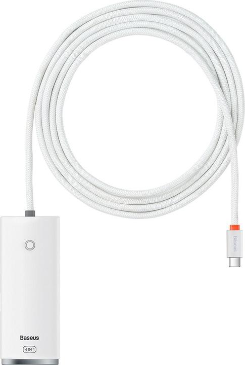 Produktbild Baseus Lite Series 4-Port Type-C HUB Adapter (Type-C to USB 3.0*4 ) 2m White (USB-C, 80 Ports)