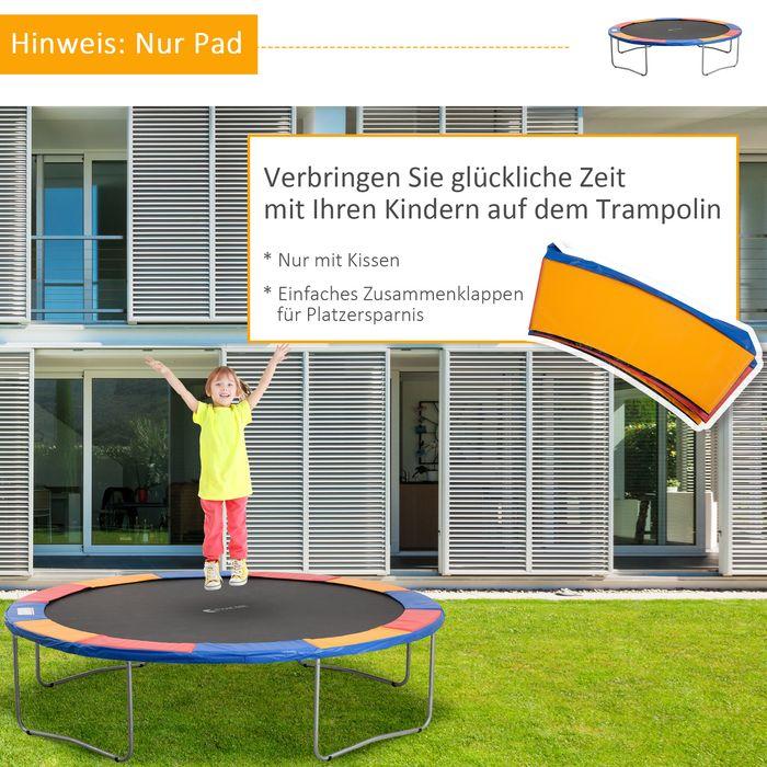 Immagine prodotto Swisshandel24 Copertura bordo trampolino Rete di sicurezza 8ft 10ft 12ft 15ft Copertura bordo: Ø366 cm-Colorato
