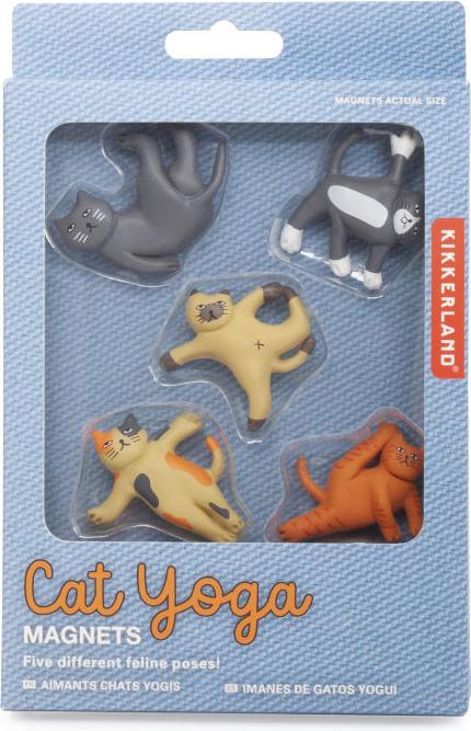 Image du produit Kikkerland Aimants de yoga pour chats (5 x)