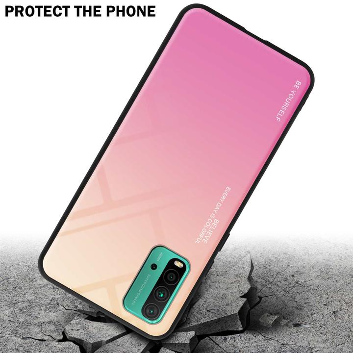 Produktbild Cadorabo TPU 2 Farben Glas Hülle (Xiaomi Redmi 9T, Xiaomi Poco M3)