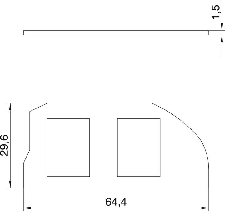 Produktbild OBO Bettermann OBO MPR2/2A Montageplatte mit 2 x Lochbild Typ A (Diverse)