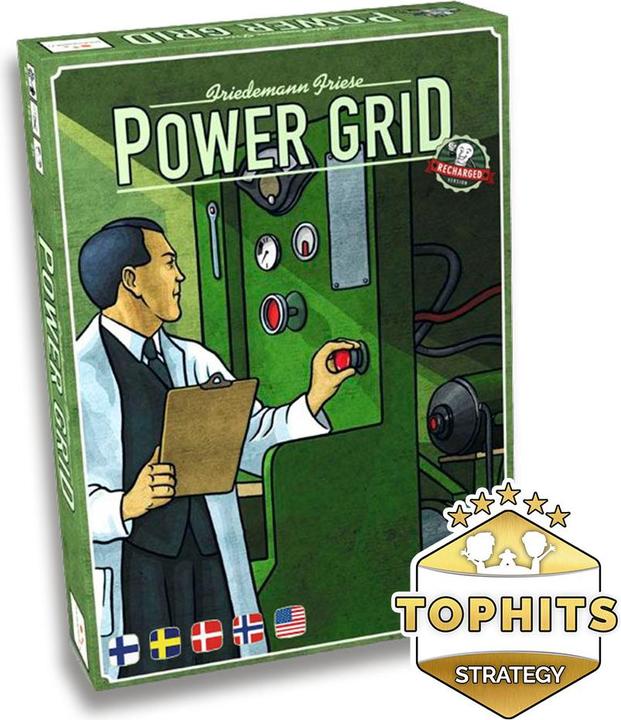 Actual product image Lautapelit Power Grid Recharged (English, Danish, Norwegian, Finnish, Swedish)
