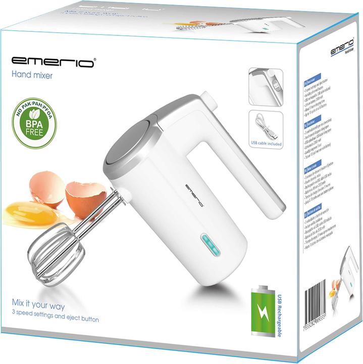 Image du produit Emerio Mixeur à main, 3 vitesses, fonction retour sans fil (80 W)