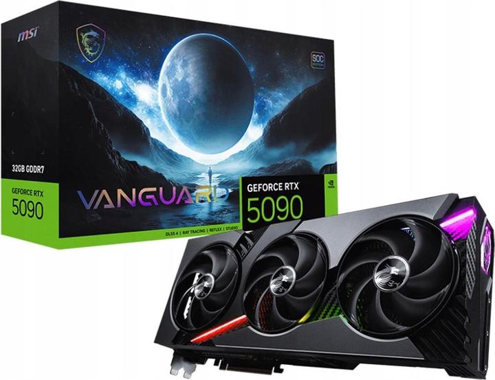 Actual product image MSI GeForce RTX 5090 32G VANGUARD SOC