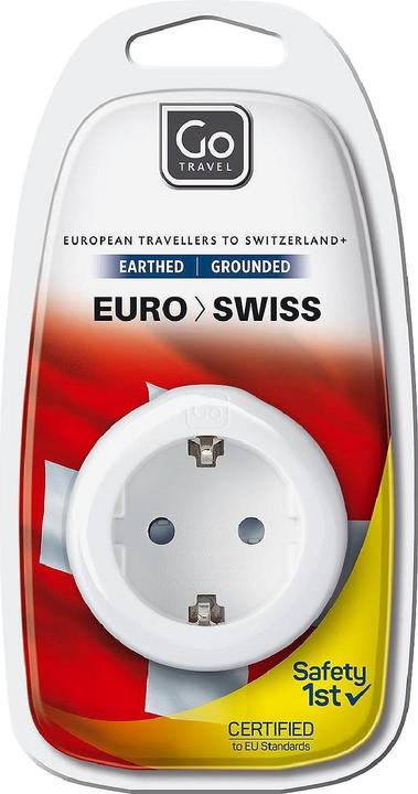 Actual product image Go Travel EU-Swiss adapter 5.5 cm