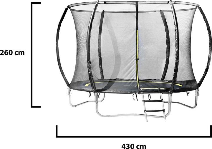 Produktbild Gartenfreude Kinder Trampolin 244 cm Sprungtuch und Sicherheitsnetz (244 cm)