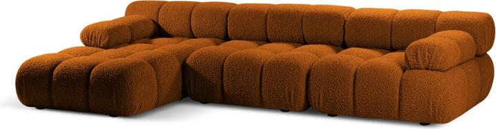 Actual product image Micadoni Velvet Modular Left Corner Sofa, "Bellis", 4 Seats, 282x155x70 Made in Europe (Corner sofa)