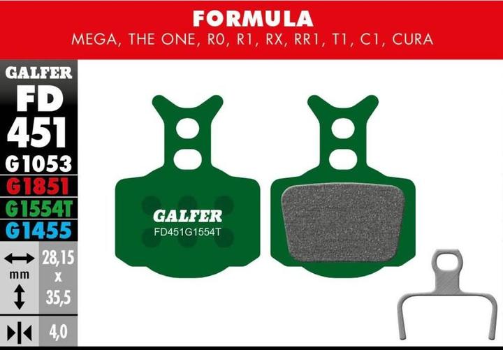 Galfer Bike Per brake pads (Formula, Semi-metallic)