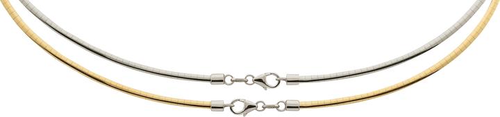 Image du produit Bijou Classic Collier Omega flach (eine Seite GG, eine Seite WG) 42 cm (Or)