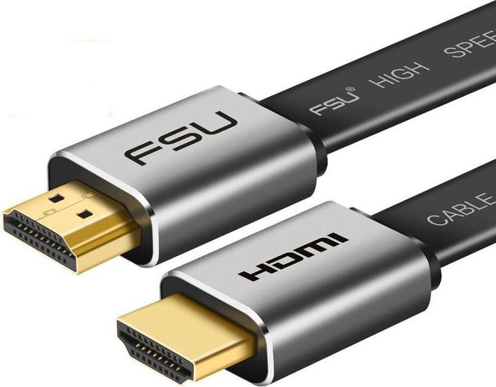 Actual product image Hermex HDMI 2.0 flat cable 4K 2 m gold plated (2 m, HDMI)
