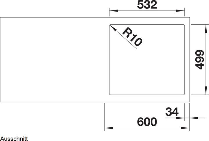 Immagine prodotto Blanco Subline 500-IF/A con telaio in acciaio (Lavello montato, 54.30 cm, 51 cm)