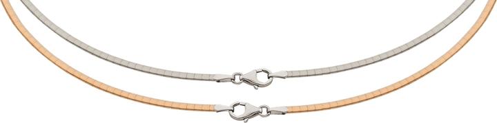Actual product image Bijou Classic Collier Omega flach (eine Seite RG, eine Seite WG) 42 cm (Gold)