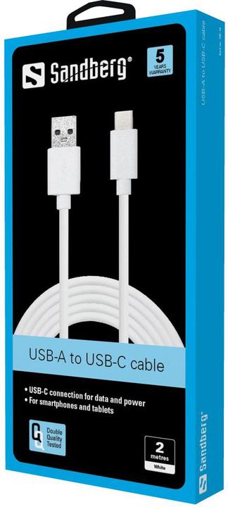 Produktbild Sandberg USB-C-Kabel (2 m, USB 3.0)