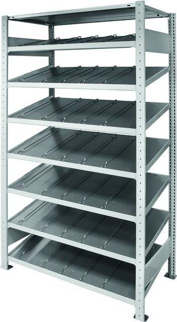 Actual product image Schulte Lagertechnik Kanban basic rack MULTIplus150 with separator and side guide