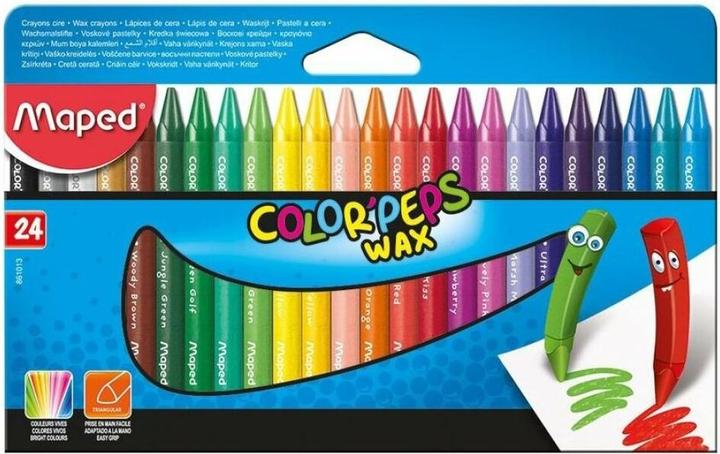 Actual product image Maped Wax crayon COLOR'PEPS WAX, 24 piece cardboard box (Multicoloured, 24 x)
