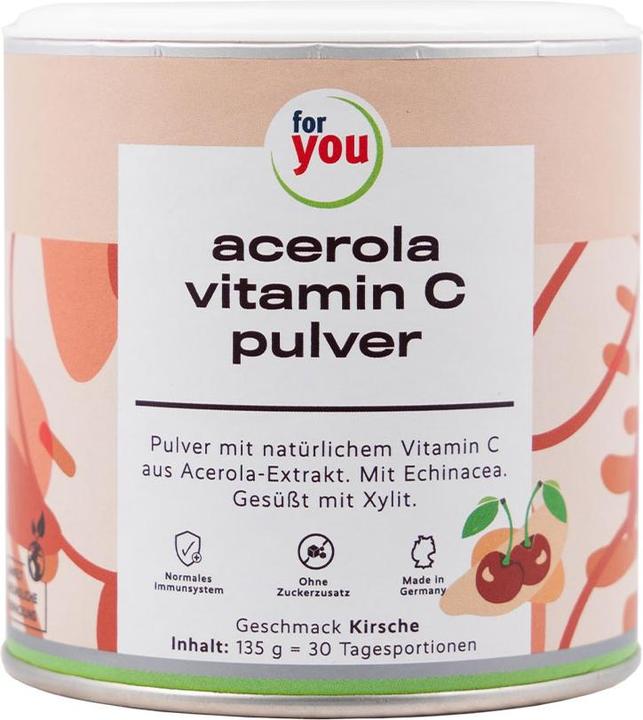 Produktbild For You acerola vitamin c pulver (1 Stück, Pulver, 135 g)
