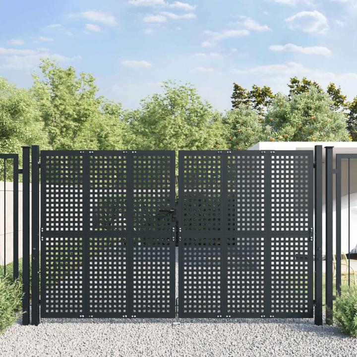 Immagine prodotto VidaXL Gartentor Anthrazit 300x250 cm Stahl, Farbe: Anthrazit