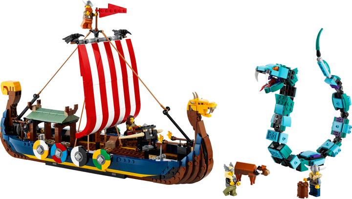 Actual product image LEGO Viking ship with Midgard serpent (31132, LEGO Creator 3-in-1)