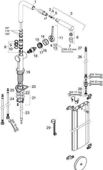 Produktbild hansgrohe Talis M54 Spültischmischer 270 (chrom), mit Ausziehbrause