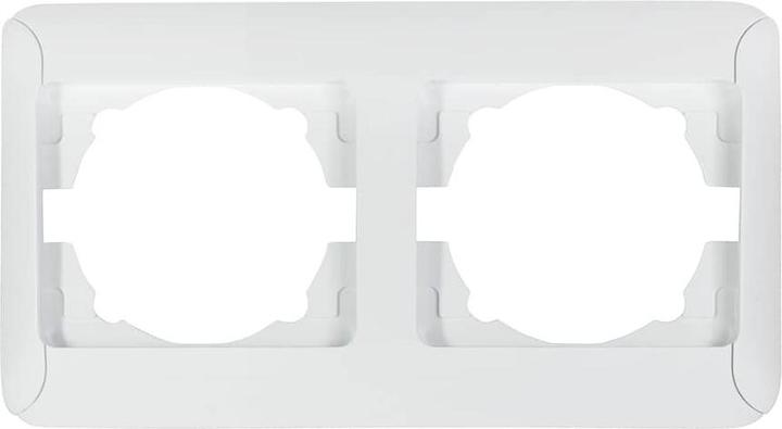 Actual product image Gunsan Fantasy 2-fold frame push-button switch flush-mounted White